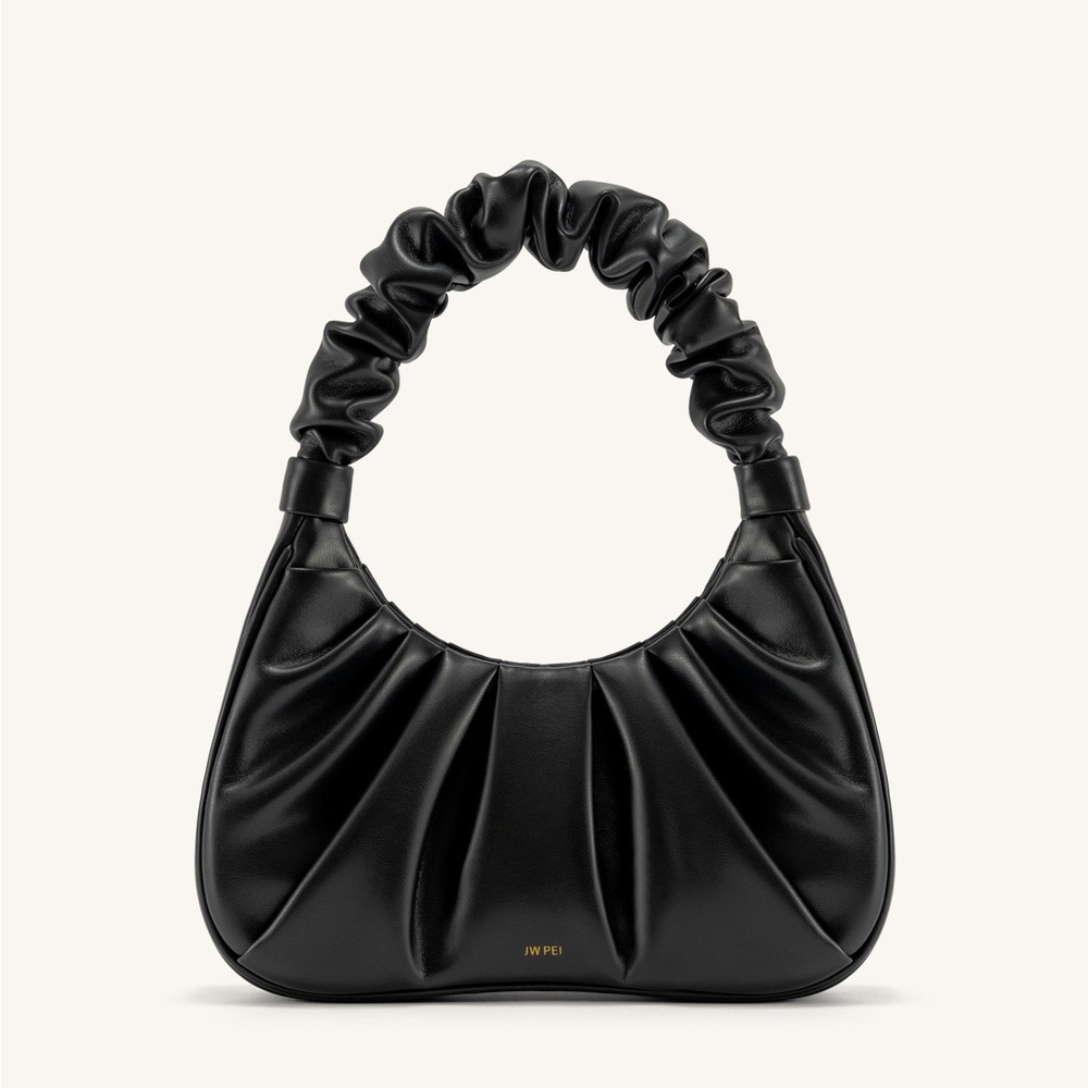 JW Pei “Gabbi” Black Ruched Hobo Handbag